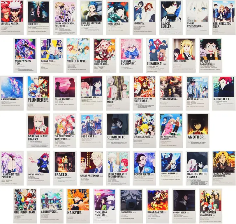Aneka pilihan film anime fantasi Kumpulan poster film anime fantasi