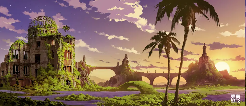Pesona dunia fantasi dalam anime Ilustrasi pemandangan alam fantasi dari anime