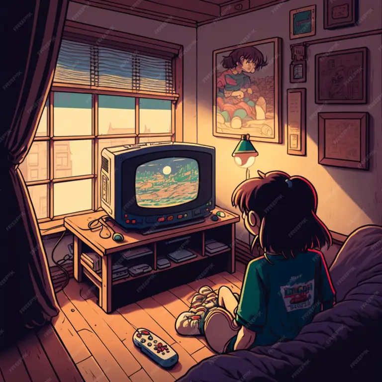 Menikmati anime di rumah Menonton anime di rumah