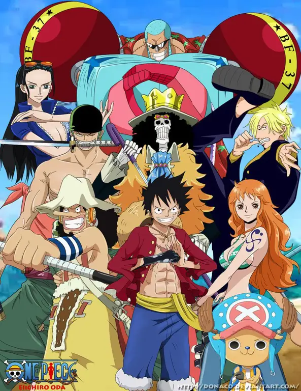 Berlayar bersama Luffy dan kru Topi Jerami Kru Topi Jerami dalam anime One Piece