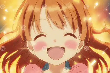 Anime Komedi yang Menghibur Gadis anime yang lucu sedang tertawa