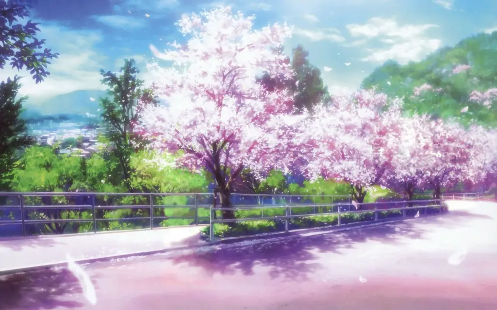 Wallpaper Anime Sakura yang Cantik Wallpaper anime bertema sakura