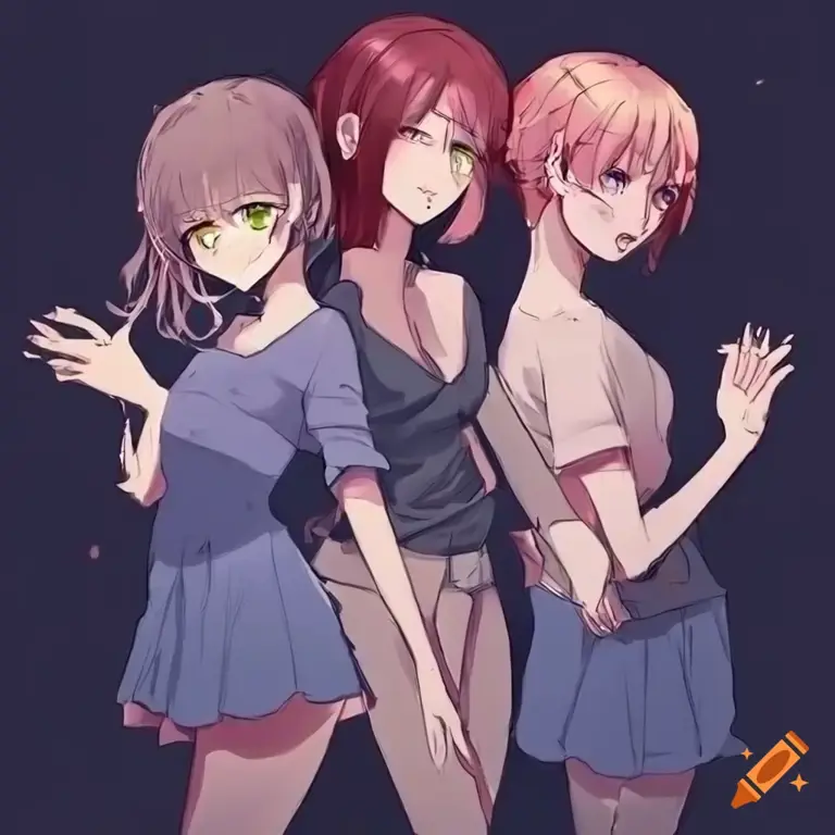 Menonton Anime Bersama Teman Gambar sekelompok teman sedang menonton anime bersama-sama dengan ekspresi gembira