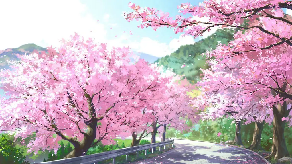 Suasana Anime Musim Semi 2019 Pemandangan musim semi yang indah dalam anime