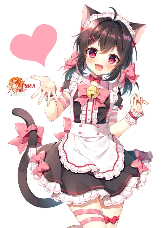 Ilustrasi neko girl dari Anime C