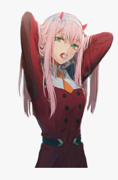 Ilustrasi anime gadis bertanduk Ilustrasi anime gadis bertanduk