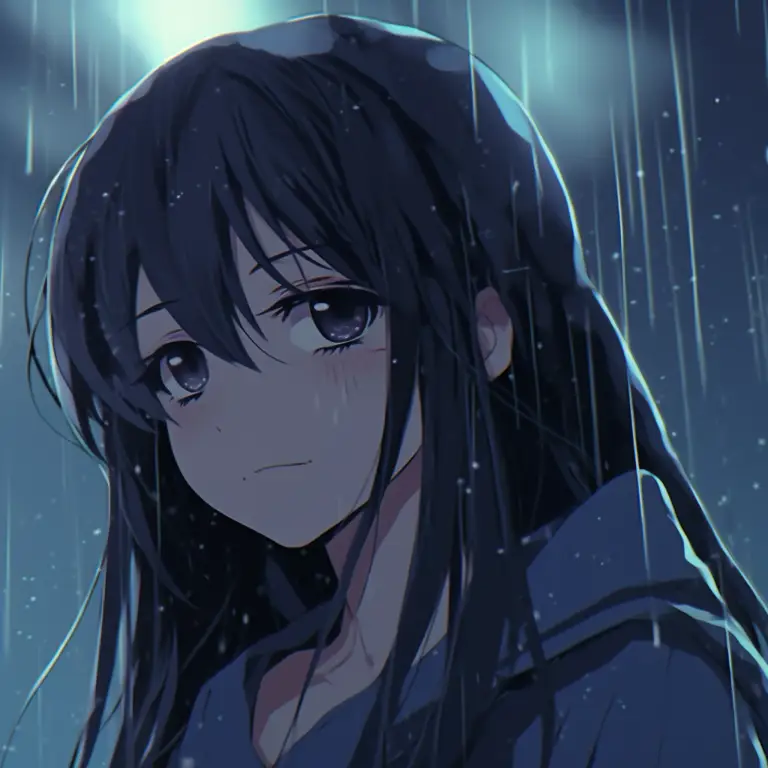 Ilustrasi anime gadis sedih Ilustrasi anime gadis sedih