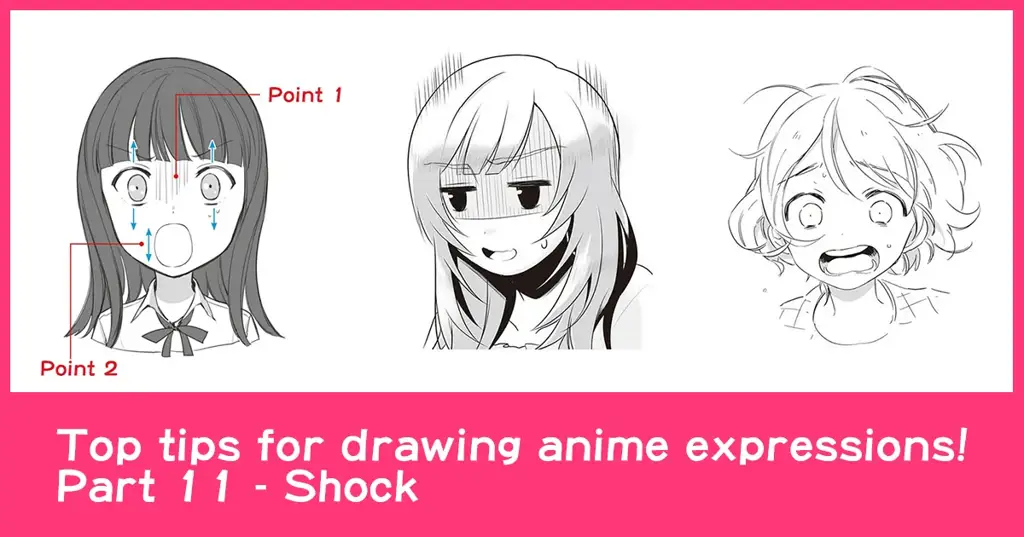 Ekspresi terkejut karakter anime Gambar seorang gadis anime dengan ekspresi terkejut