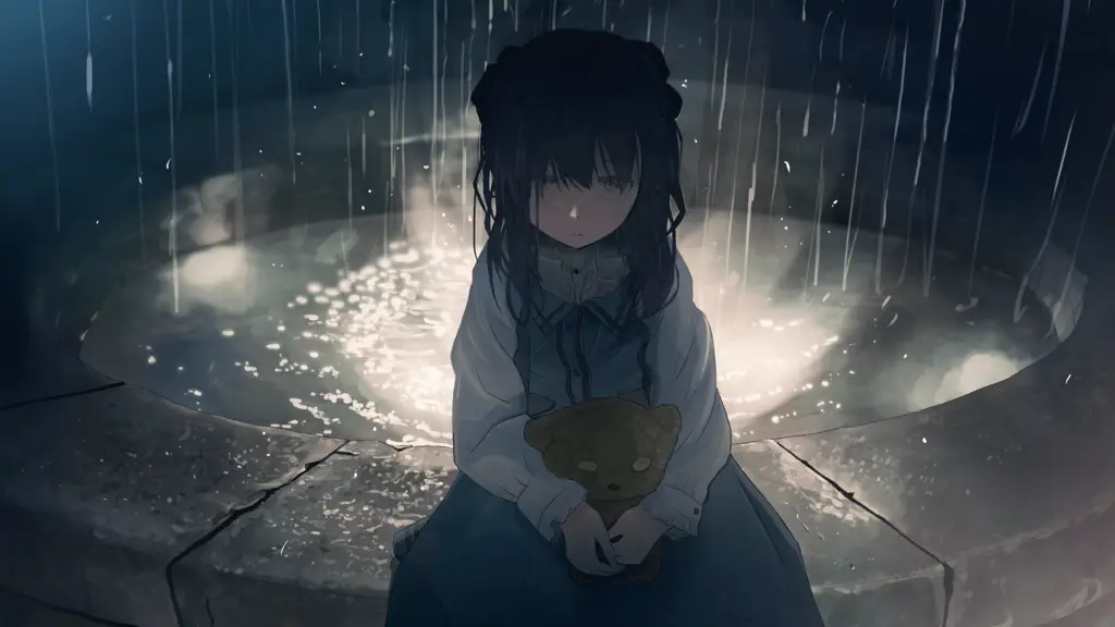 Ilustrasi kesedihan dalam anime Netorare Gambar seorang gadis anime yang terlihat sedih dan terluka