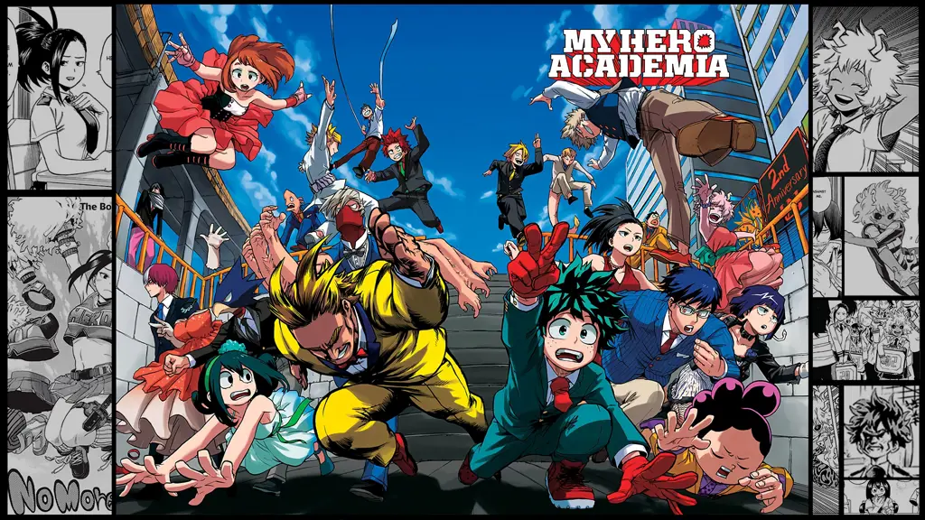 My Hero Academia: Anime aksi dengan cerita persahabatan yang menginspirasi Poster anime My Hero Academia