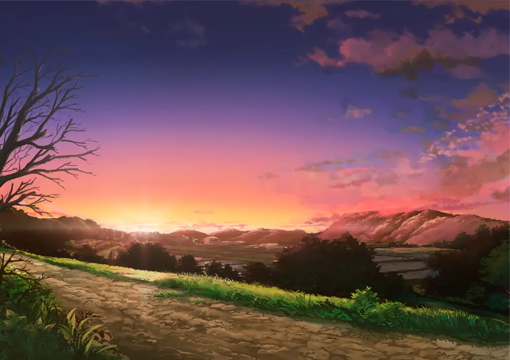 Suasana tenang yang ditawarkan anime slice of life Gambar pemandangan anime yang damai
