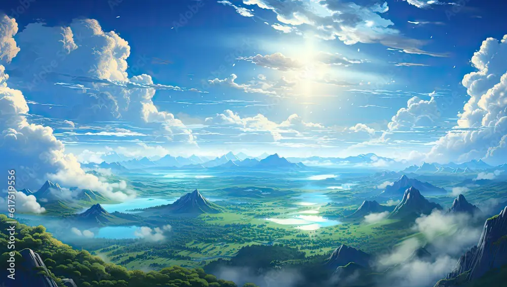 Dunia Fantasi yang Menarik Pemandangan dunia fantasi anime
