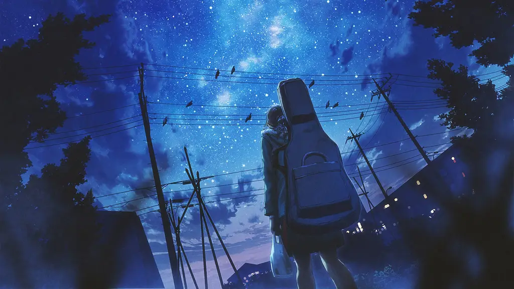Waktu Menonton Anime Menonton anime di malam hari
