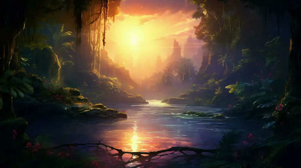 Dunia Fantasi yang Memukau Pemandangan indah dunia fantasi dalam anime