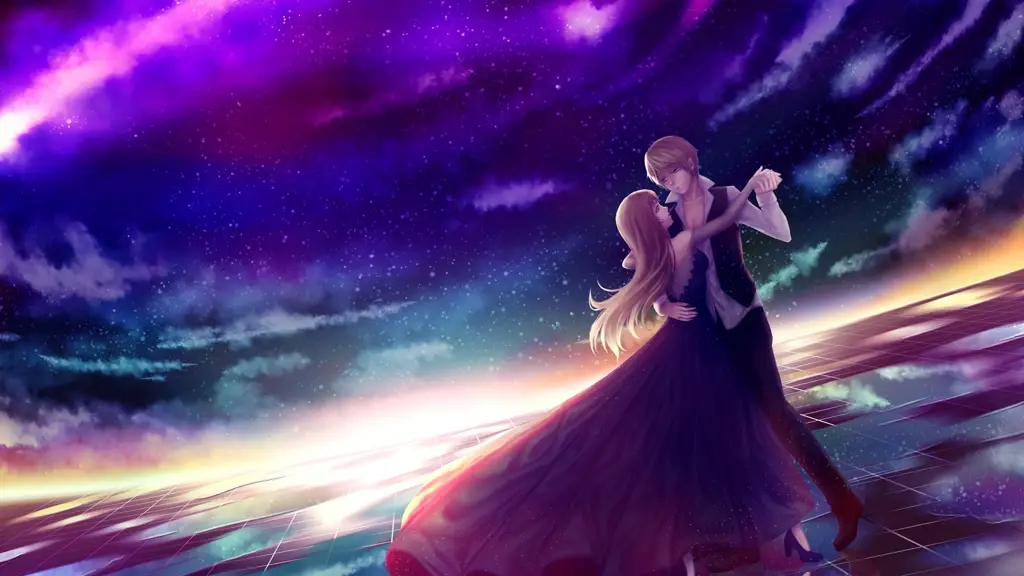 Momen romantis dari anime romantis Gambar pasangan anime romantis