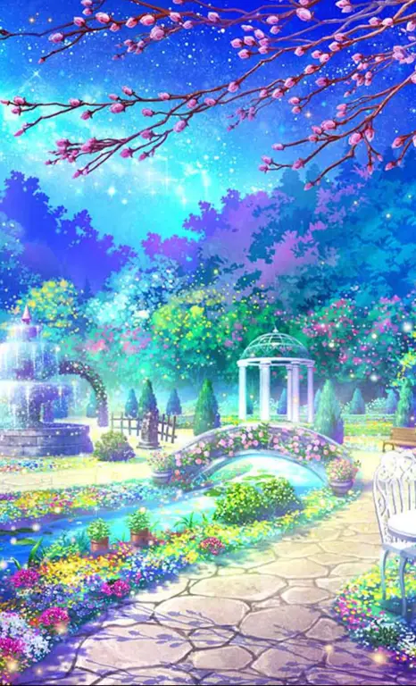 Pemandangan indah dari dunia fantasi dalam anime Gambar pemandangan anime fantasi magis