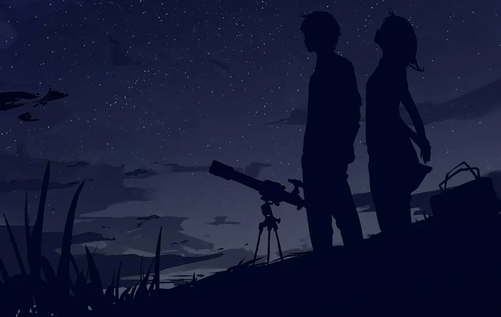 Menikmati Anime di Malam Hari Seseorang menonton anime di malam hari